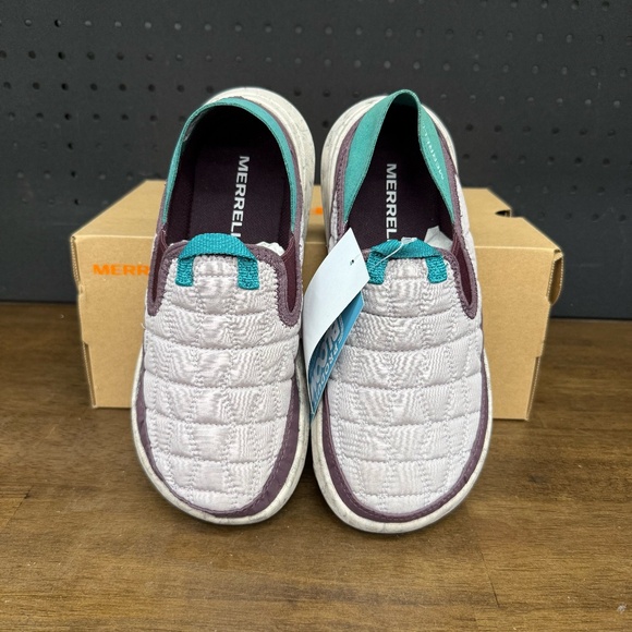 New W/ Box! Women's Merrell HUT MOC 2 Iris Teal Slip On Outdoor Sneakers Size 6 - Picture 3 of 6